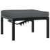 Set de sofás de jardín con cojines 3 piezas aluminio negro