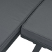 Set de sofás de jardín con cojines 3 piezas aluminio negro
