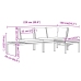Set de sofás de jardín con cojines 3 piezas aluminio negro