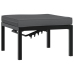 Set de sofás de jardín con cojines 4 piezas aluminio negro
