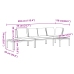Set de sofás de jardín con cojines 3 piezas aluminio negro