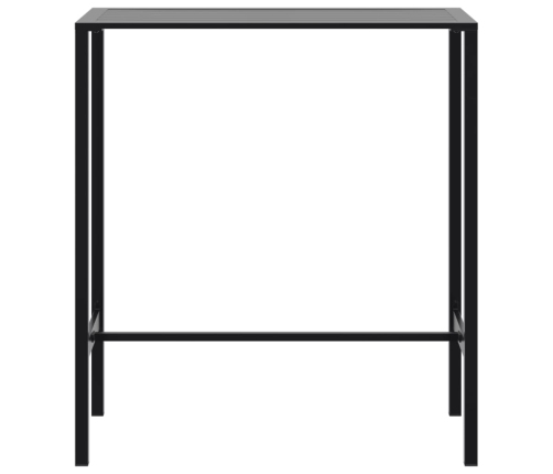 Juego de mesa alta y taburetes de jardín 5 piezas acero negro