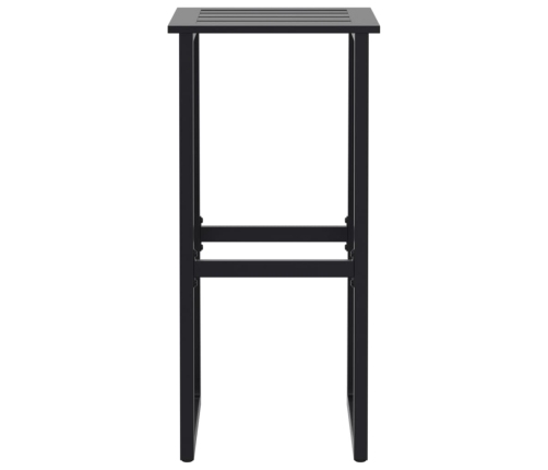 Juego de mesa alta y taburetes de jardín 5 piezas acero negro