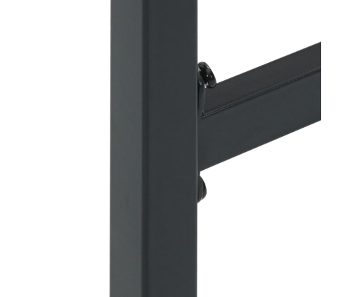 Juego de mesa alta y taburetes de jardín 5 piezas acero negro