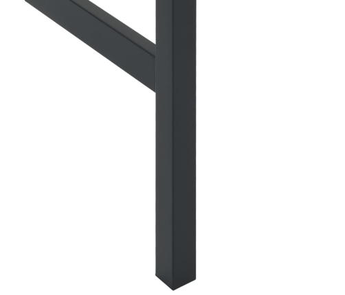 Juego de mesa alta y taburetes de jardín 5 piezas acero negro