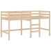 Cama alta para niños con cortinas madera pino rosa 90x190 cm