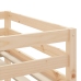 Cama alta para niños con cortinas madera pino rosa 90x190 cm