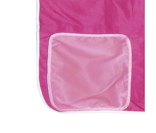 vidaXL Cama alta para niños con túnel madera pino rosa 80x200 cm