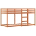 Litera con cortinas madera maciza de pino rosa 90x190 cm