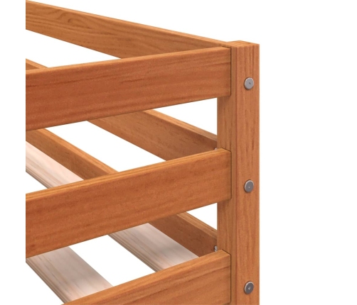 Litera con cortinas madera maciza de pino rosa 90x190 cm