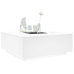 Mesa de centro con LED Infinity blanca 100x100x40 cm