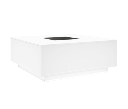 Mesa de centro con LED Infinity blanca 100x100x40 cm