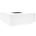 Mesa de centro con LED Infinity blanca 100x100x40 cm