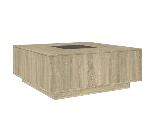 Mesa de centro con Infinity LED roble Sonoma 100x100x40 cm