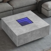 Mesa de centro con Infinity LED gris hormigón 100x100x40 cm