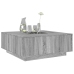 Mesa de centro con Infinity LED gris Sonoma 100x100x40 cm