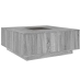 Mesa de centro con Infinity LED gris Sonoma 100x100x40 cm