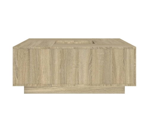 Mesa de centro madera de ingeniería roble Sonoma 100x100x40 cm