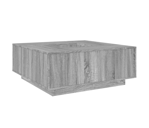 Mesa de centro madera de ingeniería gris Sonoma 100x100x40 cm