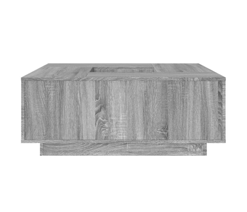 Mesa de centro madera de ingeniería gris Sonoma 100x100x40 cm