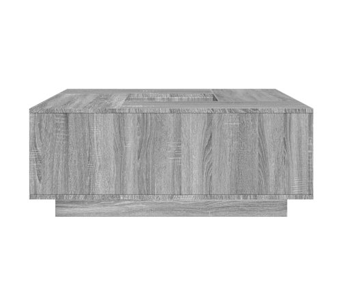 Mesa de centro madera de ingeniería gris Sonoma 100x100x40 cm