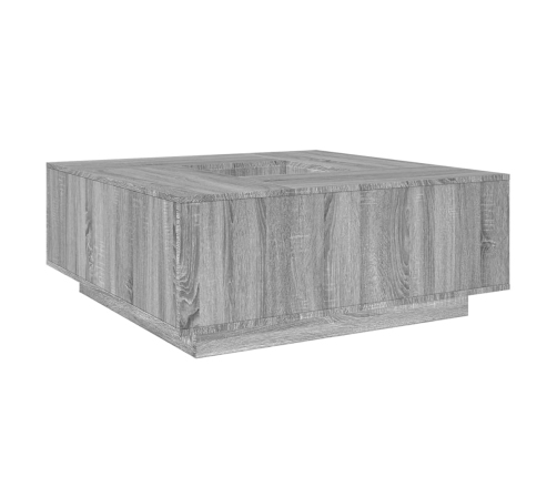 Mesa de centro madera de ingeniería gris Sonoma 100x100x40 cm