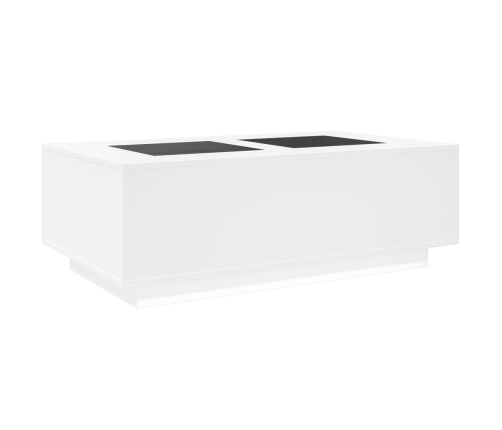 Mesa de centro con LED Infinity blanca 116x69x40 cm