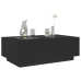 Mesa de centro con LED Infinity negra 116x69x40 cm