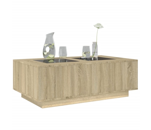 Mesa de centro con Infinity LED roble Sonoma 116x69x40 cm