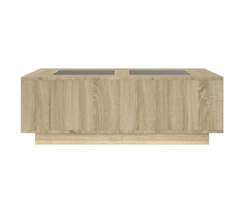 Mesa de centro con Infinity LED roble Sonoma 116x69x40 cm