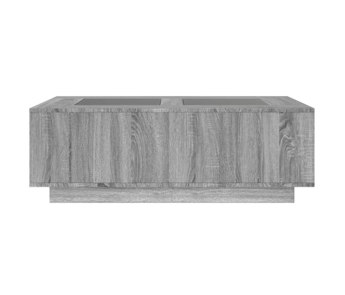 Mesa de centro con Infinity LED gris Sonoma 116x69x40 cm