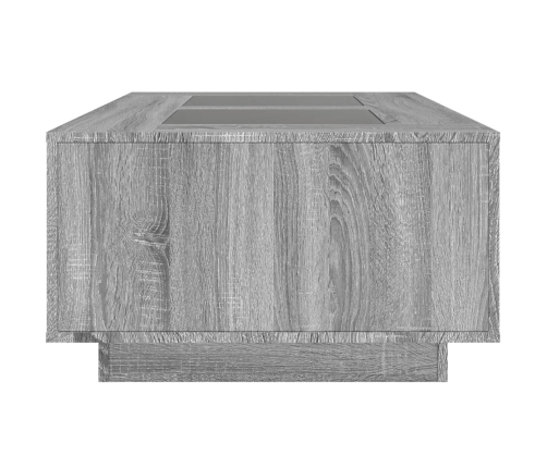 Mesa de centro con Infinity LED gris Sonoma 116x69x40 cm