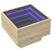 Mesita de noche con Infinity LED roble Sonoma 40x40x30 cm