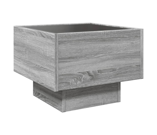 Mesa de centro con Infinity LED gris Sonoma 40x40x30 cm