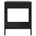 Mesita de noche con Infinity LED negra 40x40x49 cm