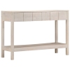 Mesa consola madera maciza de mango blanco 110x35x75 cm