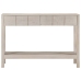 Mesa consola madera maciza de mango blanco 110x35x75 cm