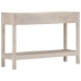 Mesa consola madera maciza de mango blanco 110x35x75 cm