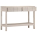 Mesa consola madera maciza de mango blanco 110x35x75 cm