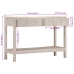 Mesa consola madera maciza de mango blanco 110x35x75 cm