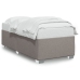 Estructura de cama sin colchón tela gris taupe 80x200 cm