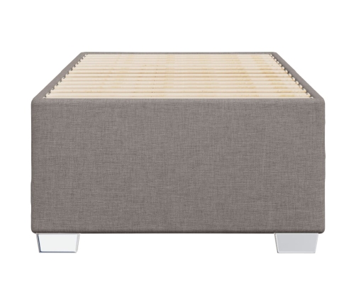 Estructura de cama sin colchón tela gris taupe 80x200 cm