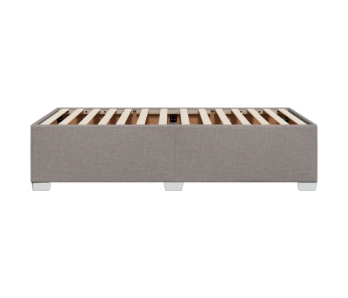 Estructura de cama sin colchón tela gris taupe 80x200 cm
