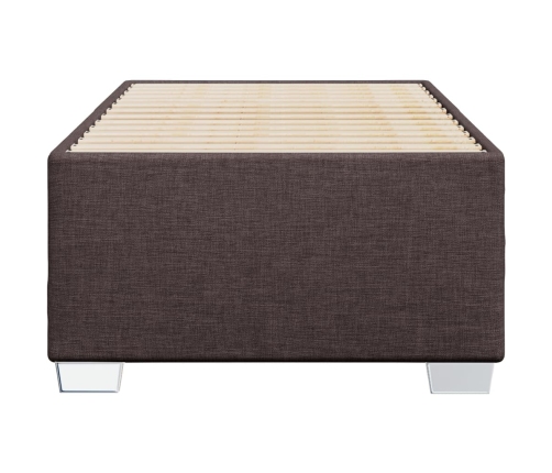 Estructura de cama sin colchón tela marrón oscuro 90x190 cm