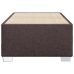 Estructura de cama sin colchón tela marrón oscuro 90x190 cm