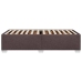 Estructura de cama sin colchón tela marrón oscuro 90x190 cm