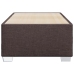 Estructura de cama sin colchón tela marrón oscuro 90x200 cm