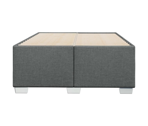 vidaXL Estructura de cama tela gris oscuro 120x190 cm