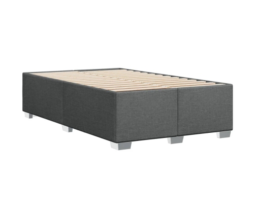 vidaXL Estructura de cama tela gris oscuro 120x190 cm