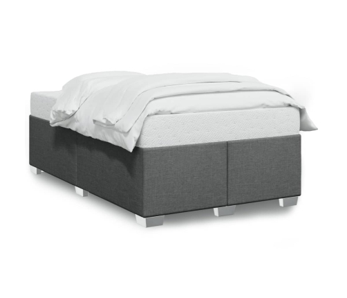 vidaXL Estructura de cama tela gris oscuro 120x190 cm